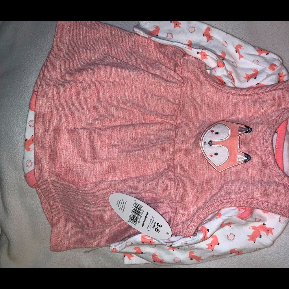 3-6M Fox Dress Outfit